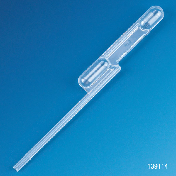 Globe Scientific Transfer Pipet, Exact Volume, 100uL (0.10mL), 83mm Long, 500/Pack, 10 Packs/Case Image